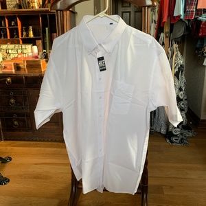 HIKE Collection Men's White Short Sleeve Shirt